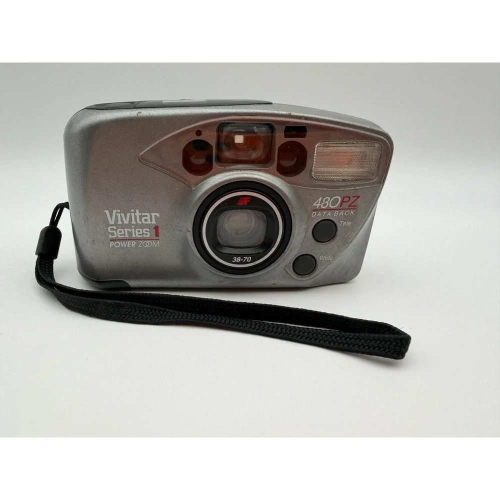 Vivitar Series 1 480PZ Data Back 35mm Film Camera Silver 38-70mm AF7513680